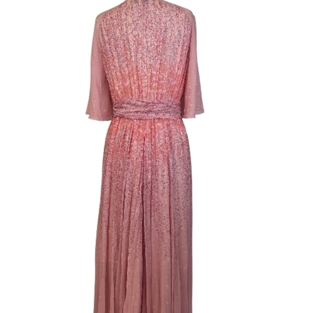 Giambattista Valli silk gown pink floral Maxi Dress, Garden Party, Wedding, Sz 8 - Picture 8 of 13